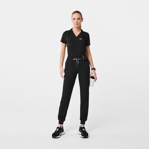 FIGS Women's Zamora Jogger Scrub Pants Black Size Medium Workwear